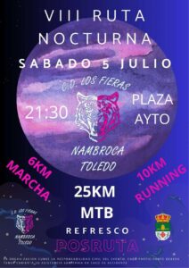 La Ruta Nocturna de Nambroca alcanza este sábado su octava edición con pruebas de mtb, running y marcha