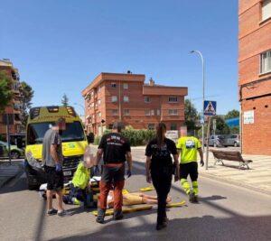 Herido un motorista tras un accidente con un turismo en la calle de la Guardia Civil de Cuenca