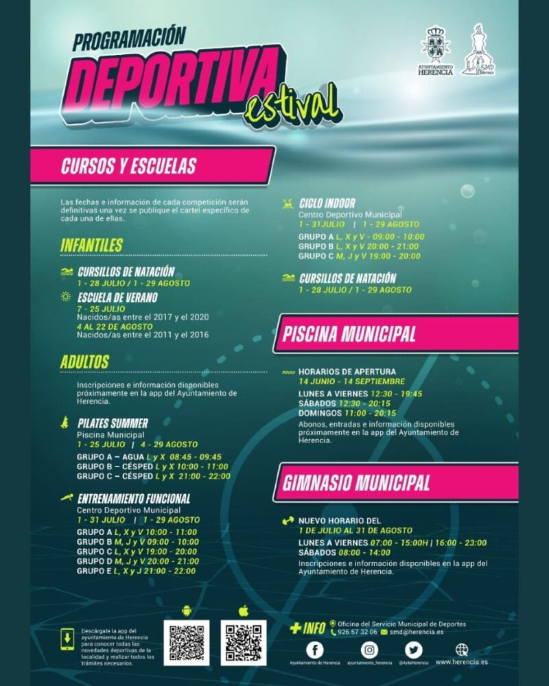 Herencia despliega su programación deportiva estival con actividades para todas las edades 1