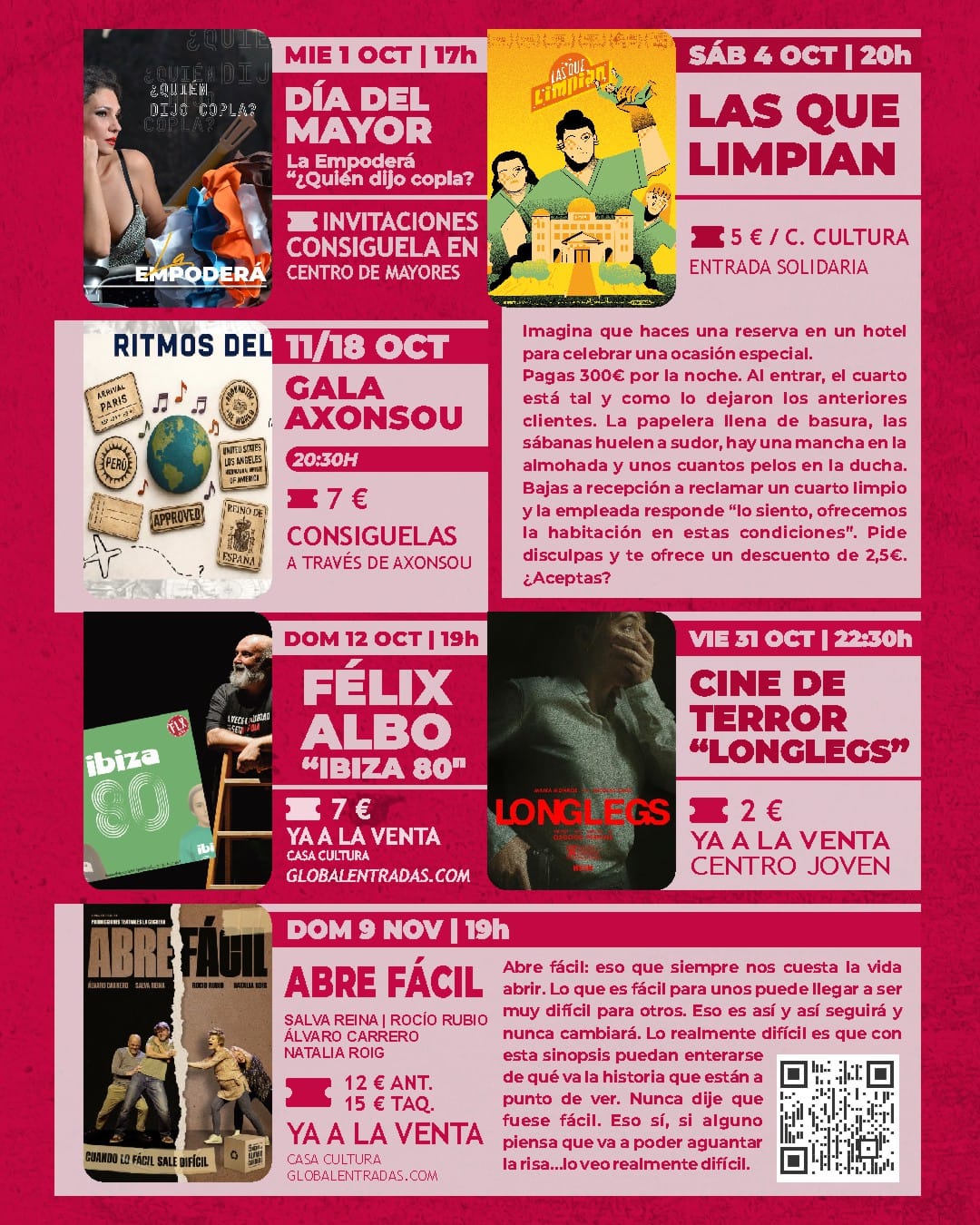 Herencia presenta la programación cultural del Auditorio Municipal para otoño e invierno 2025 3
