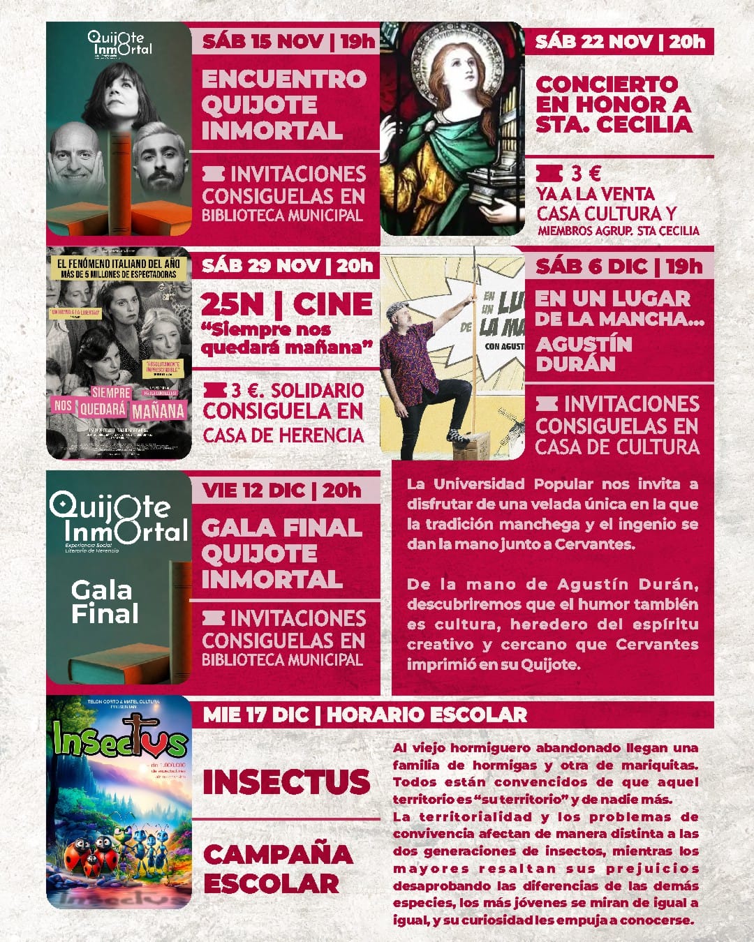 Herencia presenta la programación cultural del Auditorio Municipal para otoño e invierno 2025 2