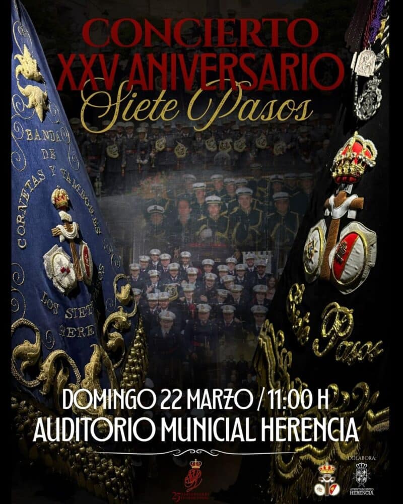 Herencia homenajea los 25 años de “Los Siete Pasos” con un concierto conmemorativo en el Auditorio Municipal 1