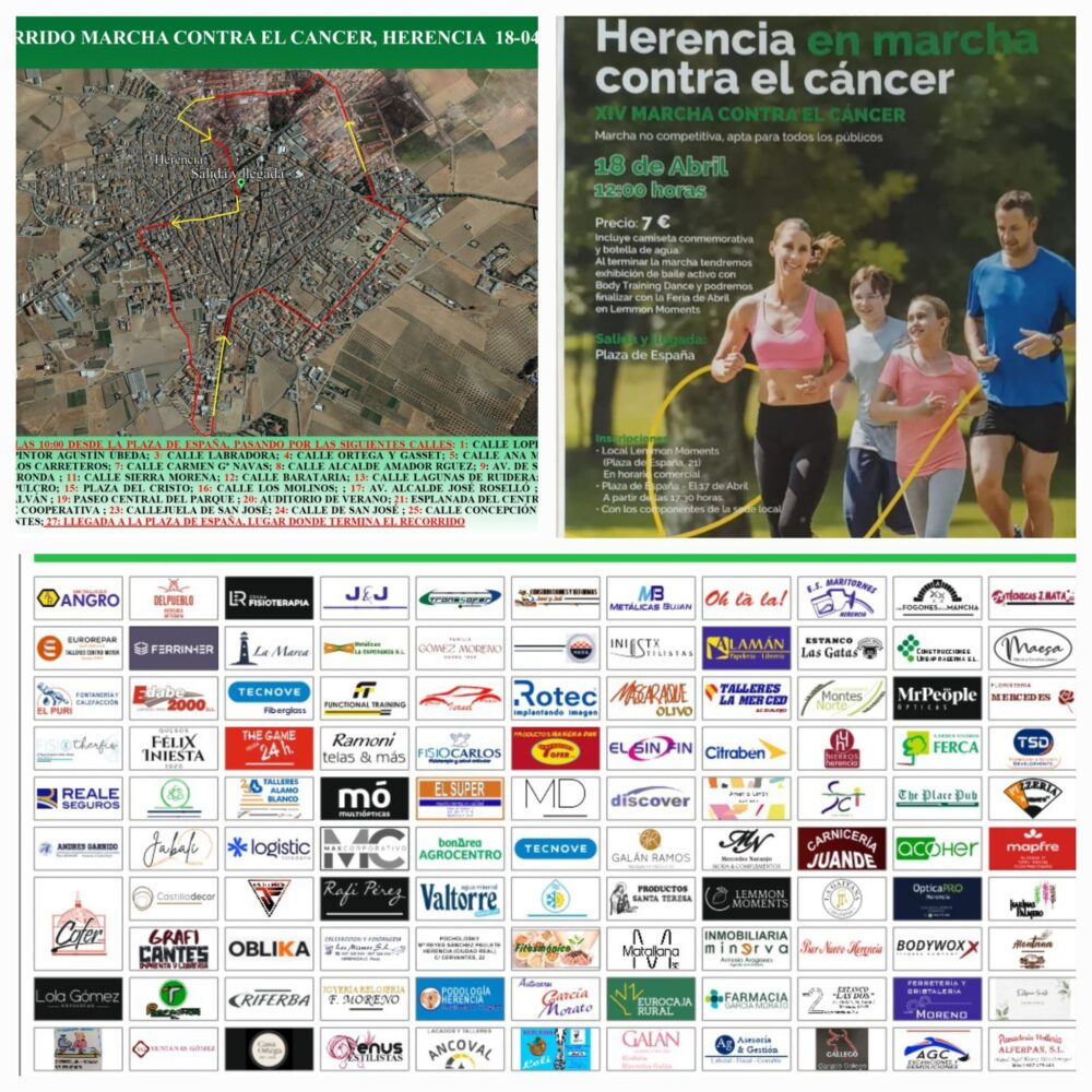 Herencia vuelve a salir a la calle con la XIV Marcha contra el Cáncer, el 18 de abril 1