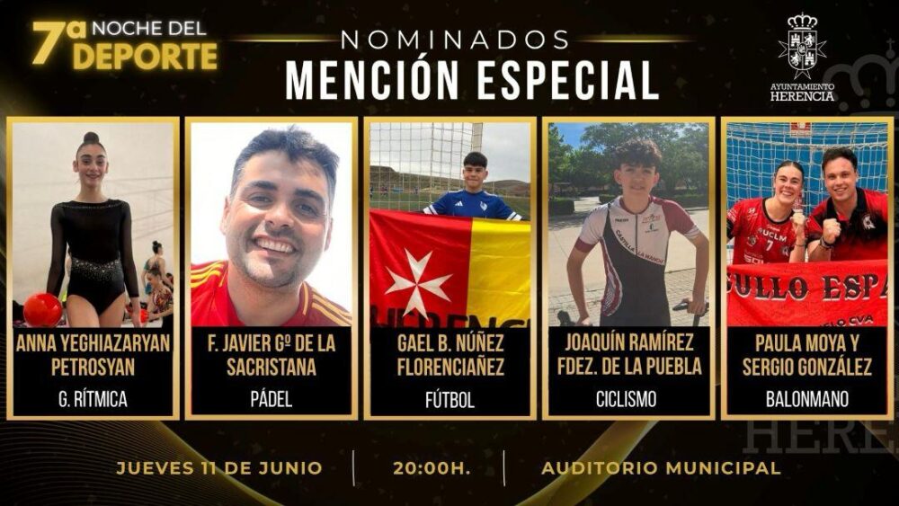 Herencia anuncia los nominados de la VII Noche del Deporte 1