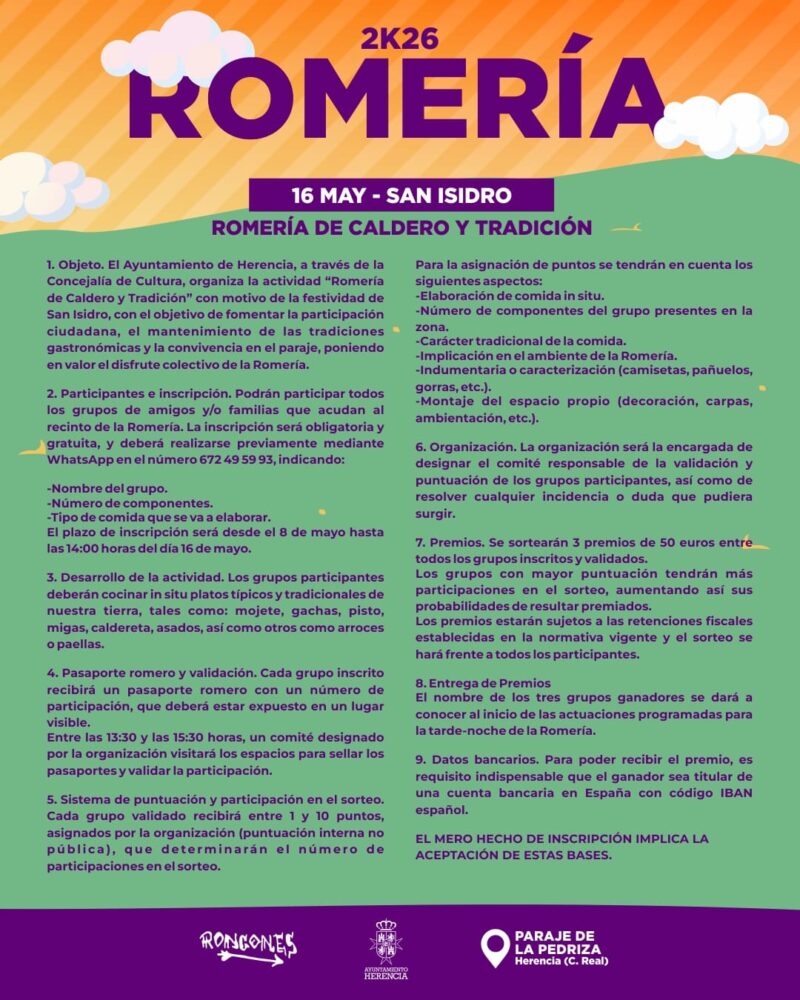Herencia anima a participar en sus romerías con calderos y tortillas 3