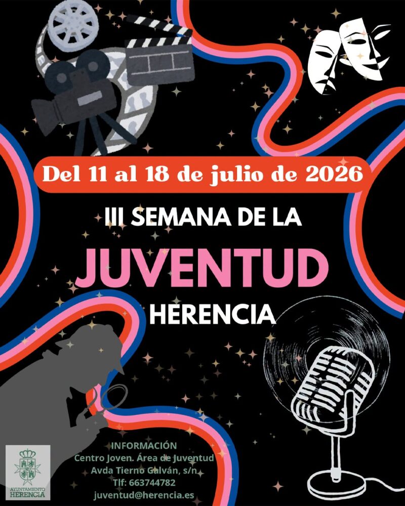 Herencia presenta una Semana de la Juventud con actividades del 11 al 18 de julio 1