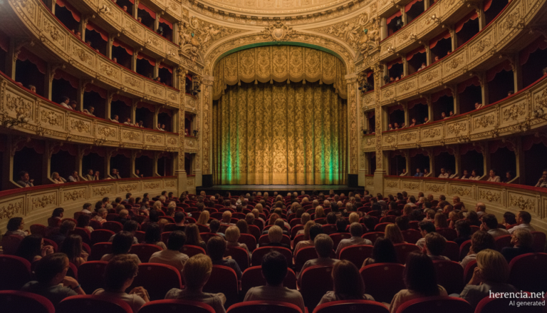 Patio de butacas de un teatro antes de un musical (imagen generada con IA)